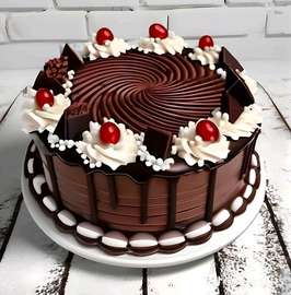 Gâteau chocolat gourmand moelleux cerises crème