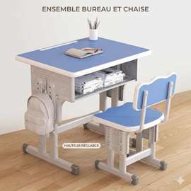 Bureau Évolutif Enfant : Réglable en hauteur avec Chaise