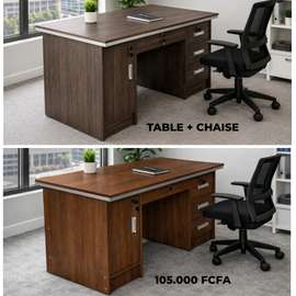 TABLE BUREAU 1m40 AVEC CHAISE