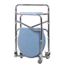 Chaise Percée à toilettes Médicale Mobile avec Roulettes