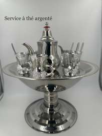 service à thé en métal de luxe dore