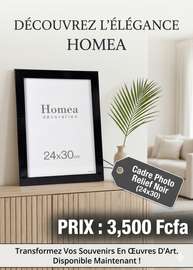 Homea Cadre photo Relief noir (20x30), ...