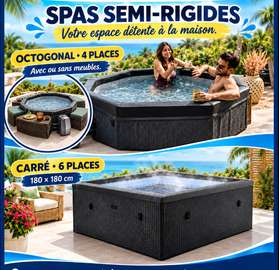 Diaw Spa Semi-Rigide 4 ou 6 Places Octogonal/Carré