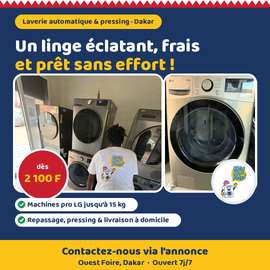 Laverie & Pressing Ouest Foire Dakar – Lavage