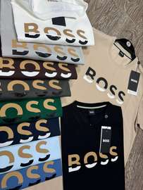 Boss t-shirt coton logo homme multi-couleurs