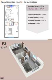 Appartement F2 53m² l