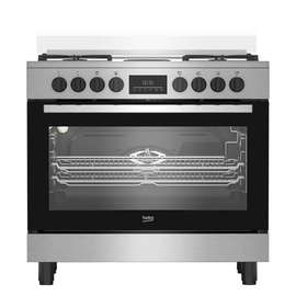 CUISINIERE BEKO 6FEUX 90X60 A GAZ + 2 PLAQUES CUISSON INOX