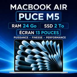 2026 Mac Book Air Puce M5 ssd 2 Tera Ram 24