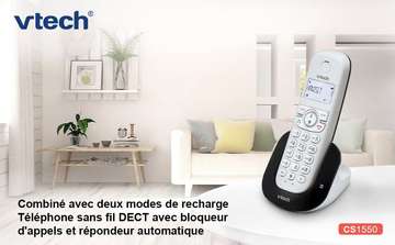 Téléphone fixe sans Fil solo DECT - VTech CS1550