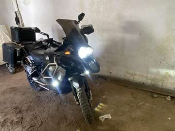 Bulle black et 2 proteges phares pour moto GSA1250