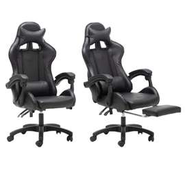 Chaise ergonomique rotative avec repose-pieds