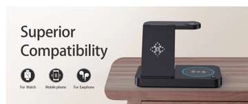 Station de Charge Sans Fil 10-15W Multi Appareils
