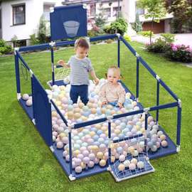 aire de jeu balles bleue sécurisée pour enfants