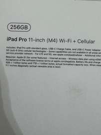 Ipad Pro 11 pouces M4 256GB Cellulaire