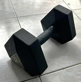 Haltère 10 kg hexagonal antidérapant fitness