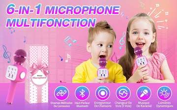 Microphone Karaoké Bluetooth avec haut-parleur