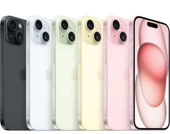 Iphone 15 simple 128G Noir Blanc Vert