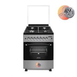 CUISINIERE ASTECH 4FEUX 60X60 A GAZ AVEC FOUR A GAZ INOX