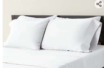 Drap blanc et 2 taies d'oreiller grand lit double