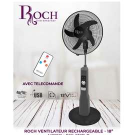 VENTILATEUR 18POUCES ROCH SUR PIED RECHARGEABLE