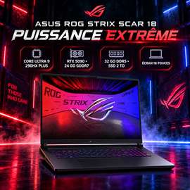 ASUS ROG STRIX SCARE 18 RTX 5090 de 24 Gb dédié