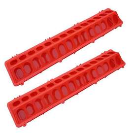 Mangeoire plastique 50cm (rouge)