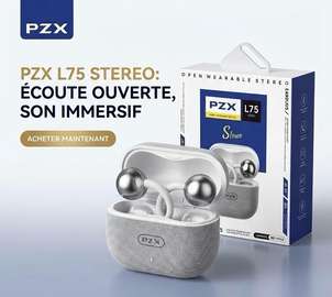 PZX L75 Stereo Gris clair écouteurs sans fil ouverts