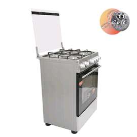 CUISINIERE ASTECH 4FEUX 60X60 + FOUR A GAZ FULL OPTION GRIS