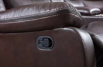 Salon en cuir 5 places avec fauteuils inclinables