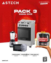 Pack Cuisinière - Micro-ondes- Mixeur Blender Wadial Koor