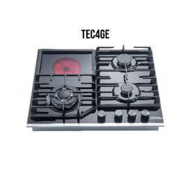 PLAQUE TECNOLUX ENCASTRABLE 4FEUX 60X60 3F A GAZ ET 1F