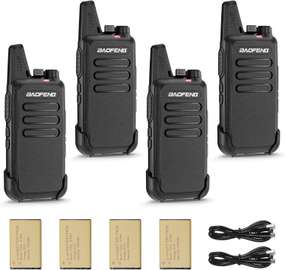4 Talkie-walkies Pro 16 canaux  5KM BAOFENG T22