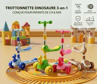 Trottinette évolutive pour enfant de 3 à 8 ans