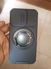 Coque téléphone bleu avec support rotatif et protection