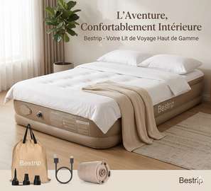 Matelas Gonflable 1 Place  Pompe Intégrée