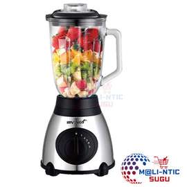 IRVINGS Blender 1,5L Bol Verre Argent Noir
