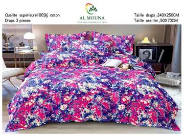 Draps de lit 100% coton