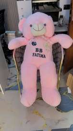 Globale ours peluche personnalisée 1m rose ou beige