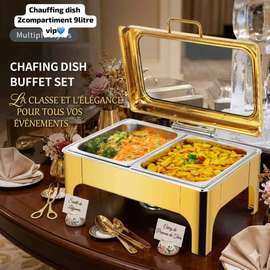 Chafing Dish de Luxe Doré – Double Bac