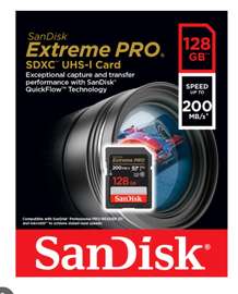 Carte Mémoire Sd extrem pro 4k 128gb
