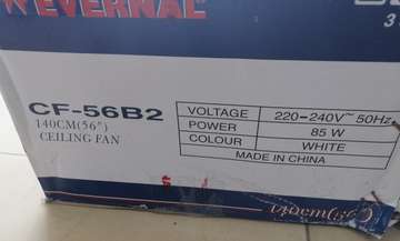 Ventilateur de plafond EVERNAL CF-56B2, 56"pouces