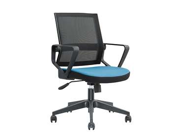 CHAISE SECRETAIRE A MAILLE D1-698BB BLEUE/NOIRE 57*62*100