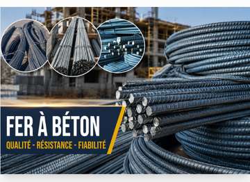 Fer à Béton Fe 500 8, 10, 12,