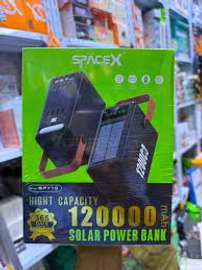 Power bank solaire 120000mAh noir rouge