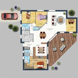 Plan de maison moderne