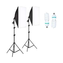 2x Softbox 50x70cm – 150W – 5500K pour Studio Photo – Vidéo