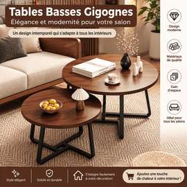 tables basses gigognes rondes