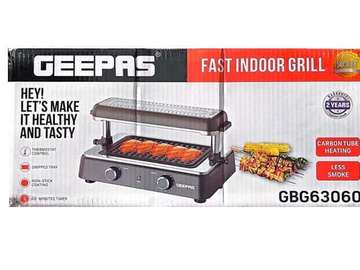 GRILLE DE CUISSON ELECTRIQUE GEEPAS GBG63060 NOIR/INOX
