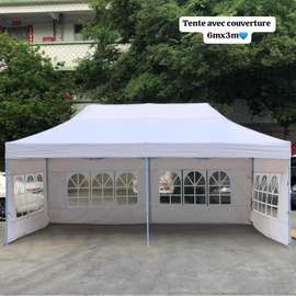 Tente Pliante 6x3 m Bâche Résistante