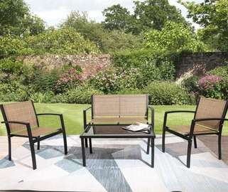 Salon de jardin 2+1+1 avec table